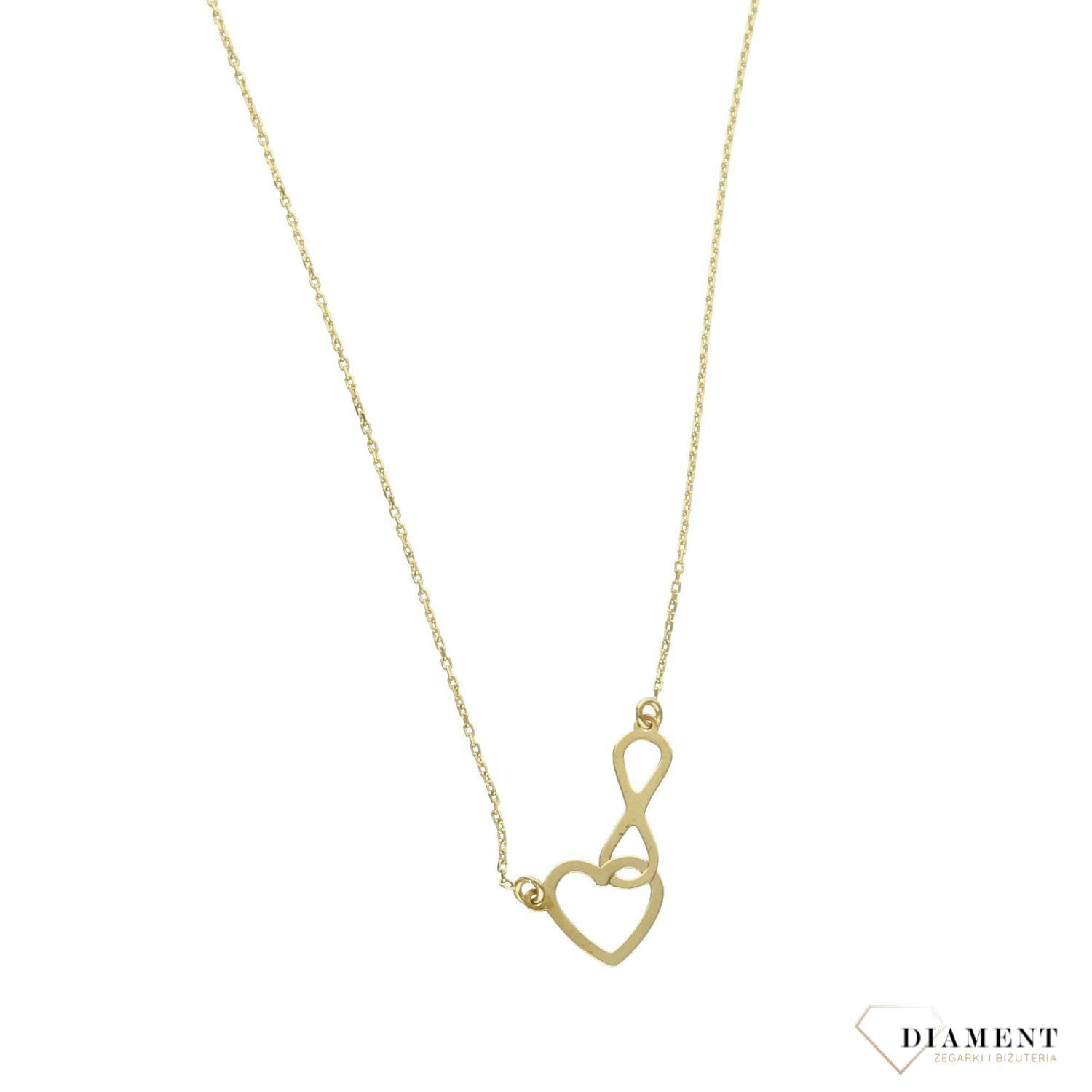 Złoty naszyjnik serce i nieskończoność NA 1812.jpg